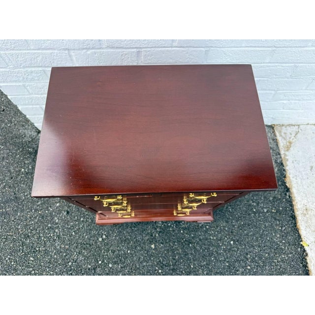 Vintage Chippendale Style 5 Drawer Nightstand by Tom Selly For Sale In Washington DC - Image 6 of 13