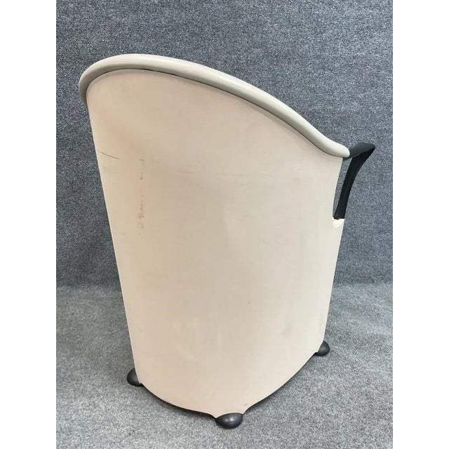 Postmodern Luigi Origlia Tronetto Armchairs, Italian Postmodern (Set of 5) | Sculptural Cream Dining Chairs | 1990s Italy Palm Beach Regency Style For Sale - Image 3 of 14
