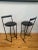 Emilio Nanni Fly Line Postmodern “Musmé” Counter Height Stools - A Pair For Sale - Image 4 of 10