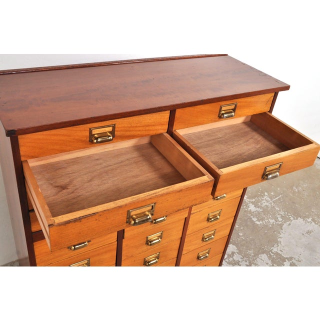 Wood Vintage Mahogany Chest of Drawers, 1950s For Sale - Image 7 of 12