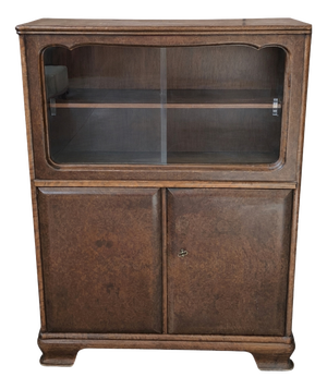 Mid-Century Italian Burl Display Cabinet, 1945