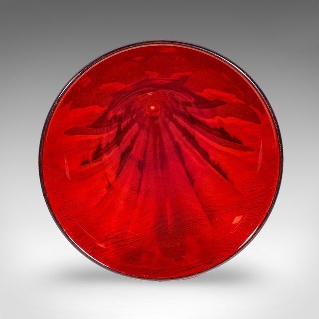 Red Antique Epergne, French, Gilt Bronze, Cranberry Art Glass, Flower Vase, c.1920 For Sale - Image 8 of 12