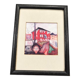 Vintage Edvard Munch Red Virginia Creeper Framed Print For Sale