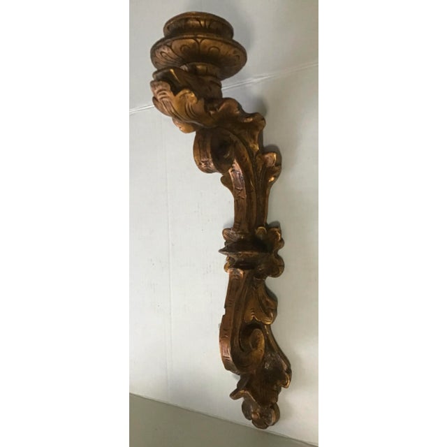 Mid 20th Century French Louis XV-Style Gilt Candle Sconce For Sale - Image 12 of 12