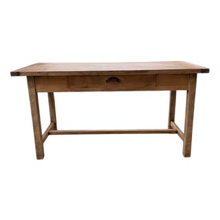 Pine Farm Table, 1950s For Sale