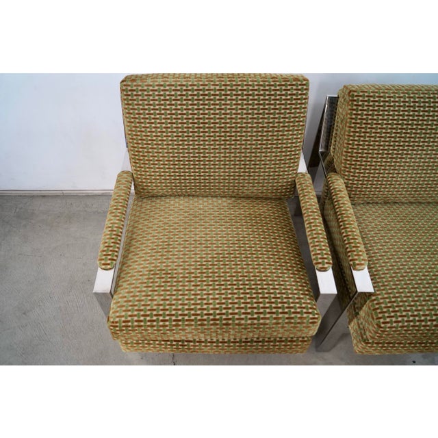 Brown Mid-Century Modern Milo Baughman Style Lounge Chairs - A Pair For Sale - Image 8 of 12