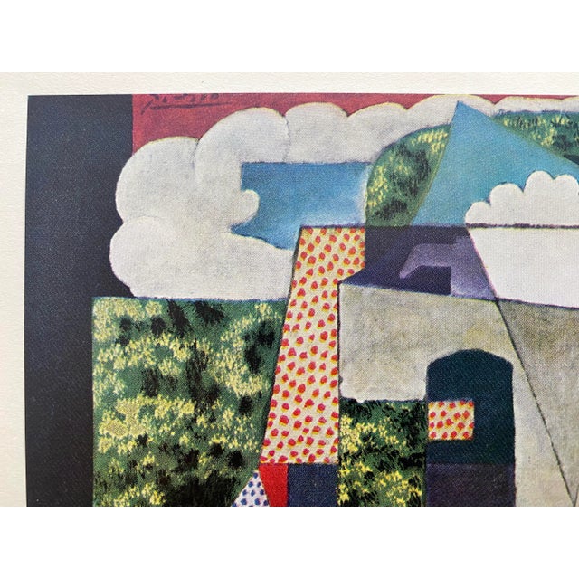 1950s Pablo Picasso Vintage 1955 Modernist 1st Edtn Cubsim Lithograph Print " Still Life in Landscape " 1915 For Sale - Image 5 of 11