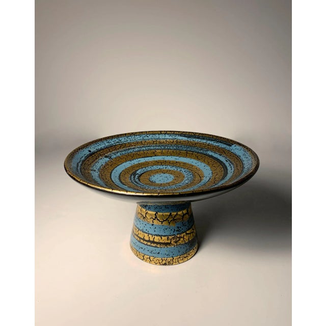 Attractive vintage ceramic compote by Aldo Londi for Bitossi.