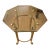 Vintage Hollywood Regency Brass and Glass Pedestal/Stand Side Table For Sale