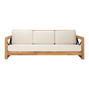 Curacao Outdoor Brazilian Teak 3-Seat Sofa - Natural