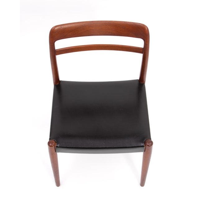 Alf Aarseth Gustav Bahus Model 145 Danish Dining Chairs Black Vinyl Seats Three Available For Sale - Image 12 of 15