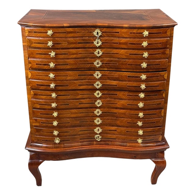 Antique Neoclassical Chest of Drawers with Inlays, 1810s For Sale