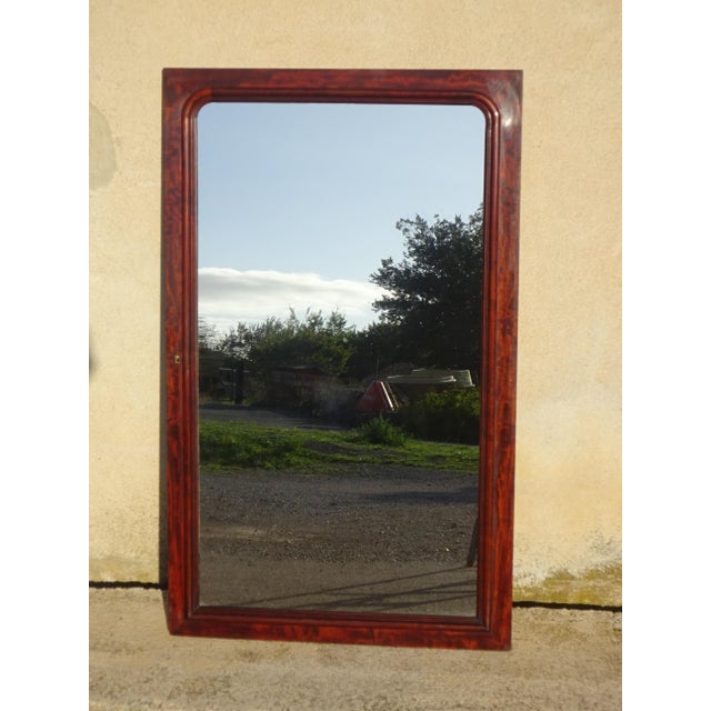 Large Antique Mirror with Flamed Mahogany Frame, 1890s For Sale - Image 17 of 17