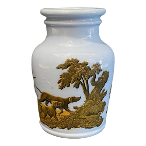 1850s Antique Prattware Transferware Jar