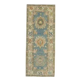 Turkish Oushak Rug 2'x 5' #20123 For Sale