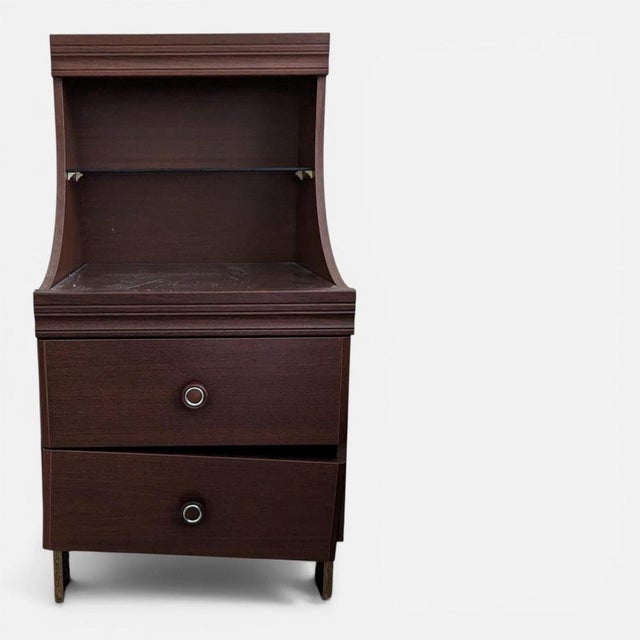 Vintage Mahogany and Formica Bedside Cabinets, Set of 2 For Sale - Image 4 of 8