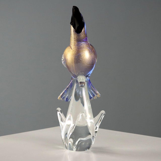 Vintage Sculpture Murano Glass Bird, 1970s For Sale - Image 5 of 9
