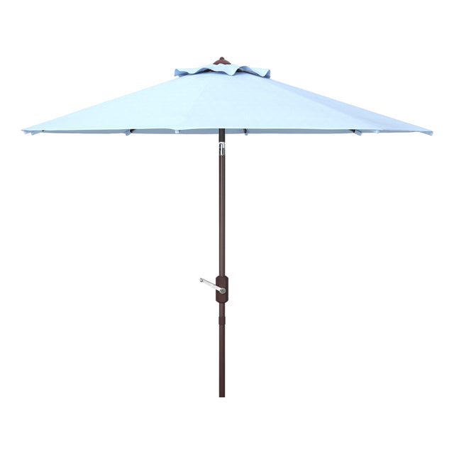 Ortega 9 Ft Crank Umbrella, Baby Blue For Sale