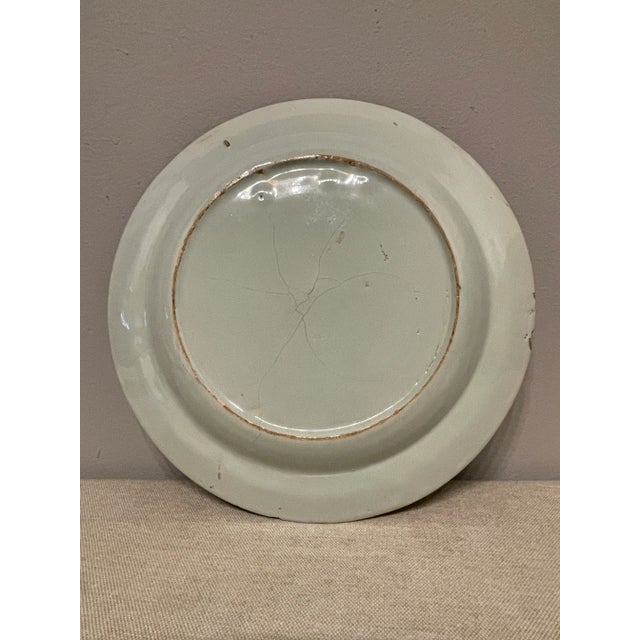 Mid 18th Century 18th Century English Delft Tin Glaze Faience Polychrome Plate For Sale - Image 5 of 10