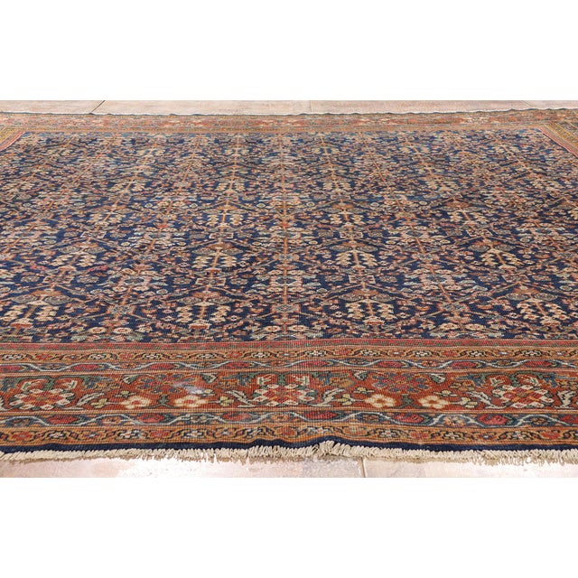 Antique Persian Mahal Rug, 11'01 X 11'11 For Sale - Image 9 of 10