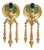 Vintage Elizabeth Taylor for Avon Egyptian Revival Dangle Clip Earrings, Pair For Sale