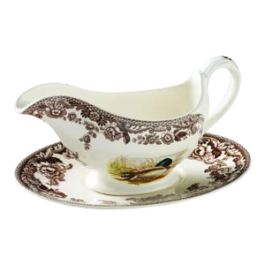 Spode Woodland Sauce Boat & Stand, Assorted Motifs