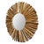 Vintage round sun shape mirror made from layered pieces of driftwood. Each unique with natural wood forms and coloring....
