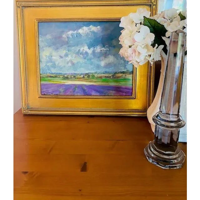 Framed French Provincial Lavender Landscape For Sale - Image 9 of 9