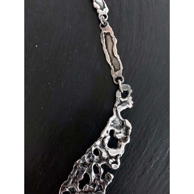 Mexican Modernist Sterling Silver Necklace by Tane Orfebres For Sale In Atlanta - Image 6 of 9