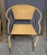 Pair of wrought iron and wicker arm chairs. Mid Century modern , strong sturdy chairs.They can be used indoor or outdoor....