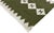 Handmade New Zealand Wool Dhurrie Runner, Olive Green and Cream Geometric Runner Rug- 2'x9' For Sale - Image 6 of 12