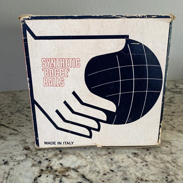 Vintage Italian Bocce Lawn Bowling Set, 9 Pieces For Sale - Image 4 of 12