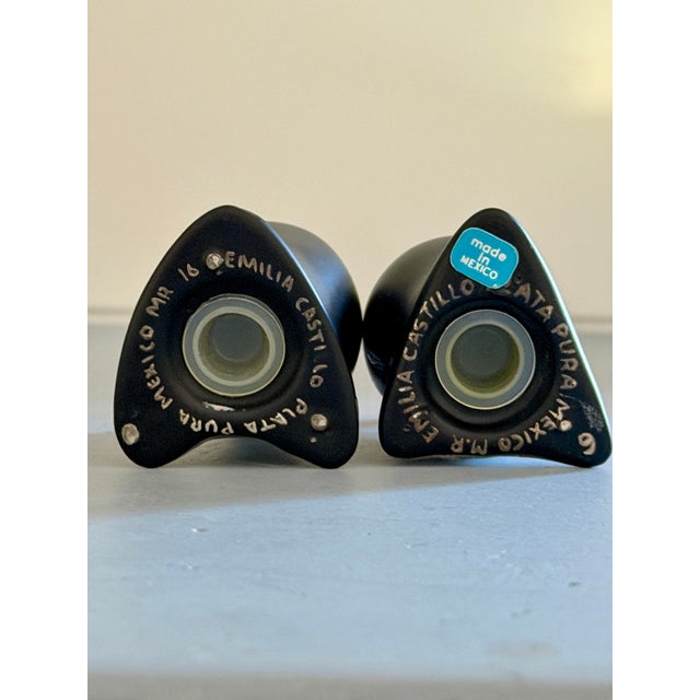 1980s 1980s Emilia Castillo Taxco Sterling and Porcelain Penguin Salt & Pepper Shakers - a Pair For Sale - Image 5 of 11