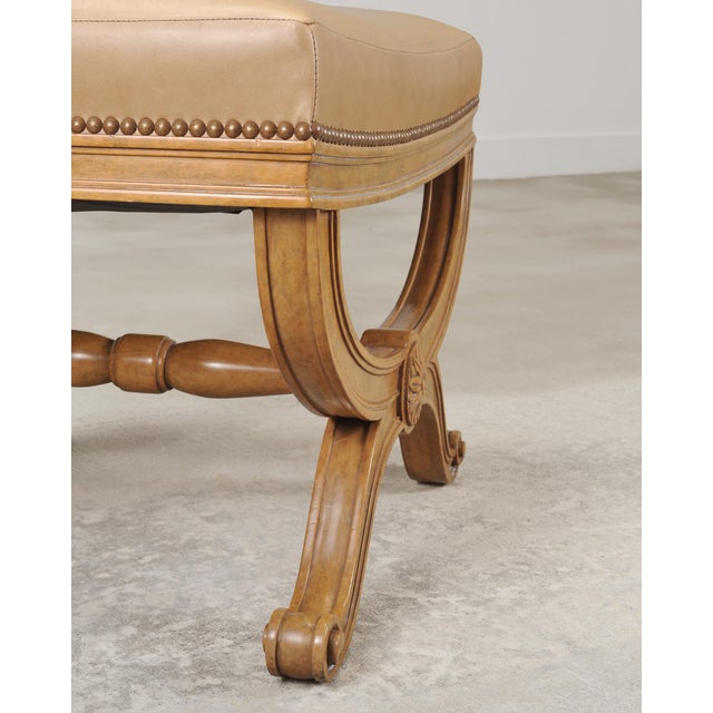 Pair of Michael Taylor Neoclassical Curule d'Orsay Ottoman Benches For Sale - Image 17 of 18