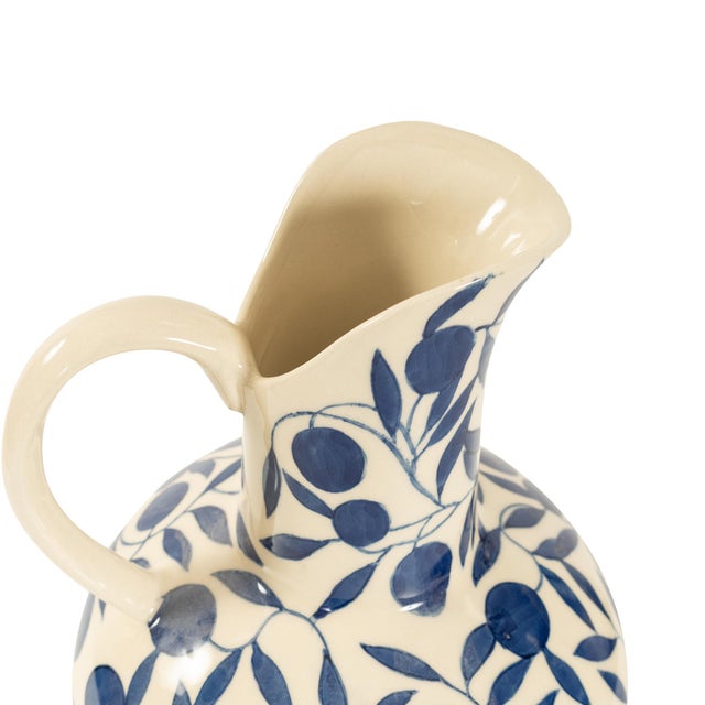Blue Olivia Water Pitcher Dusty Blue For Sale - Image 8 of 11
