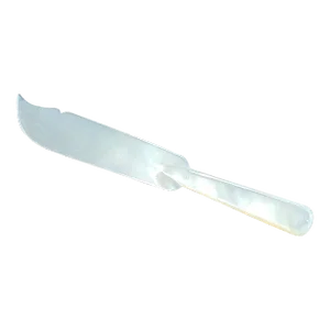 Vintage Hand Carved Mother-Of-Pearl Caviar Spreader Knife