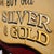Vintage Silver & Gold Trade Sign For Sale - Image 4 of 8