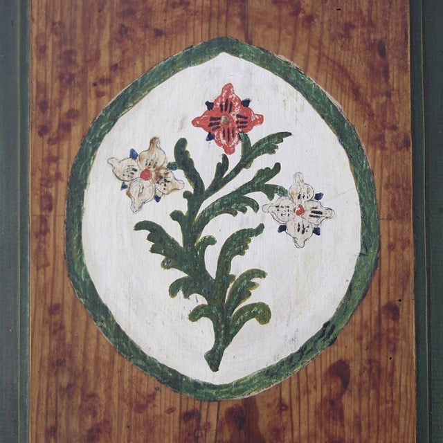 Rustic Farmhouse Painted Folk Art Bridal Cabinet For Sale - Image 13 of 15