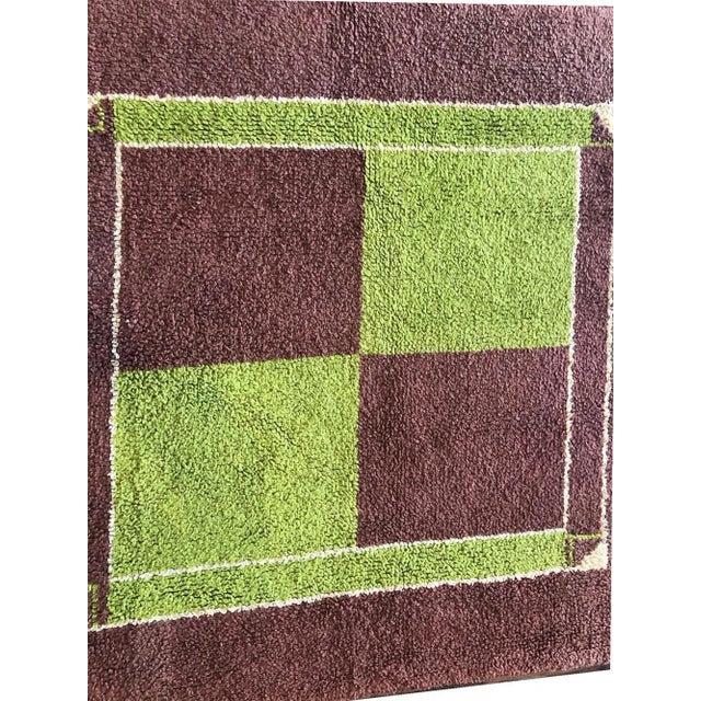 Vintage Art Deco Scandinavian Area Rug - 4' X 4' For Sale In Los Angeles - Image 6 of 7