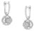 .925 Sterling Silver Miracle-Set Diamond Accent Drop and Dangle Earrings (I-J Color, I3 Clarity) For Sale