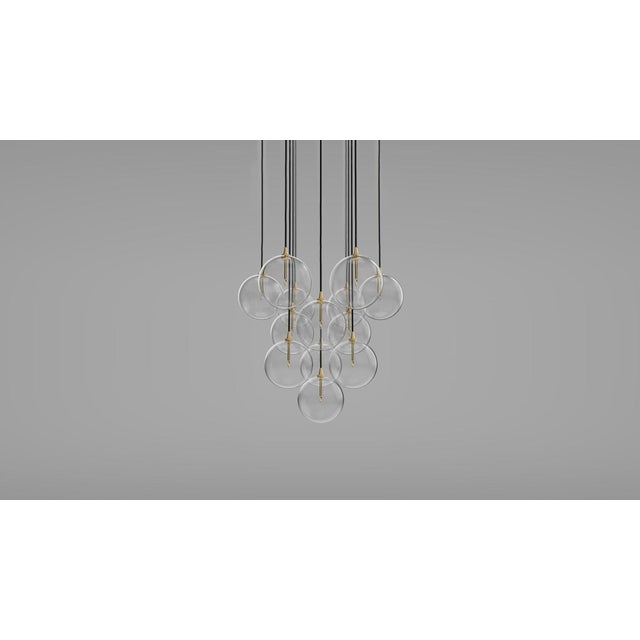 Metal Cluster 13 Chandelier For Sale - Image 7 of 11