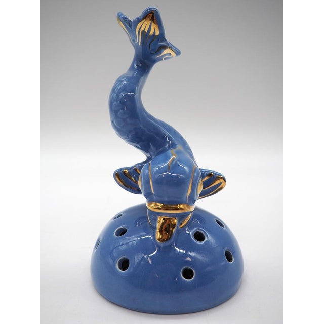 Sapphire Bowl with Fish by Arthur Percy, Set of 2 For Sale - Image 10 of 15