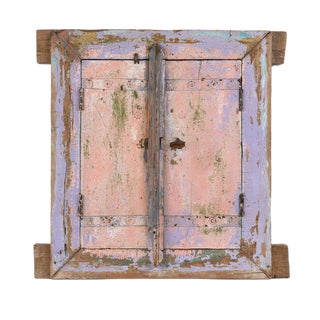 Vintage Patinated Wooden Shutters For Sale