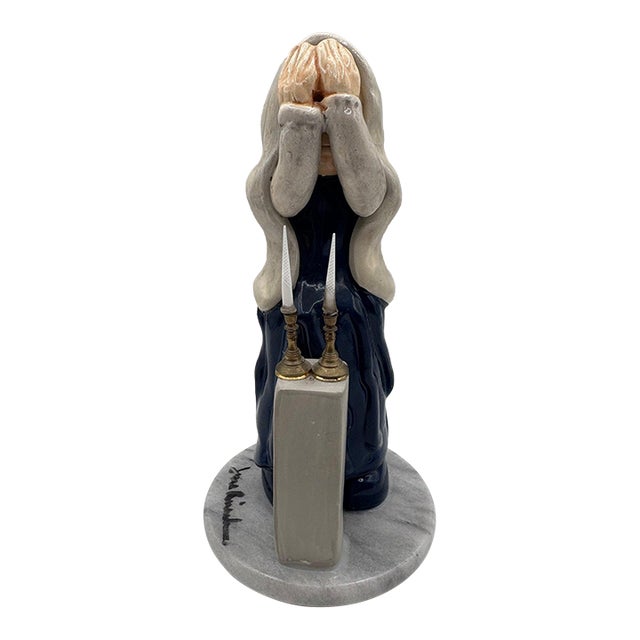 Signed Jose Riva Mid-Century Modern Israeli Judaica Ceramic Sculpture For Sale