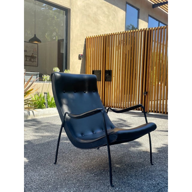 1950s Scoop Chair With Arms Attributed to Milo Baughman For Sale - Image 10 of 10