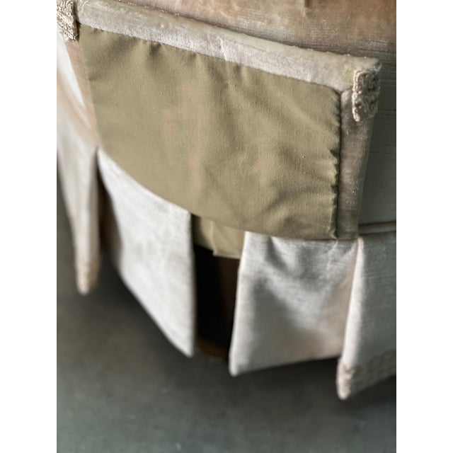 1990s Pair Hollywood Regency Baker Furniture Company Slipper Chairs For Sale - Image 15 of 18