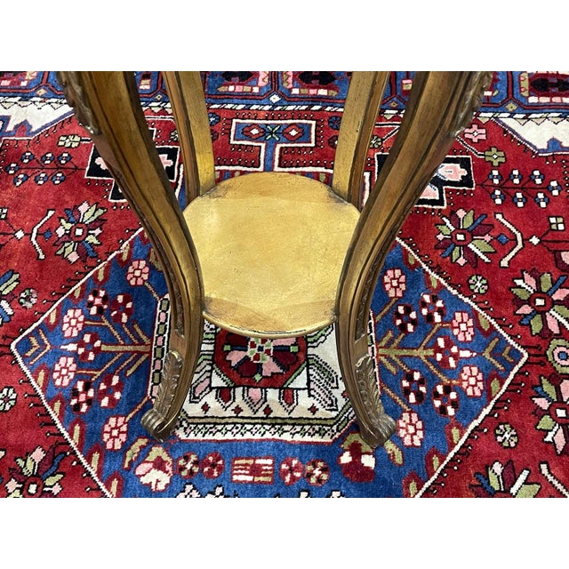 Bolster in Gilded Wood and Marble Top, 1970s For Sale - Image 6 of 9