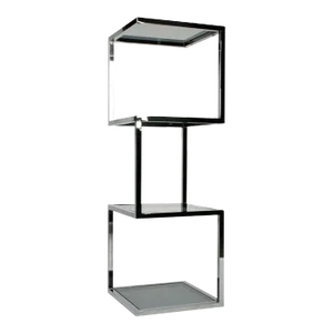 Milo Baughman Chrome Etagere With Asymmetrical Form