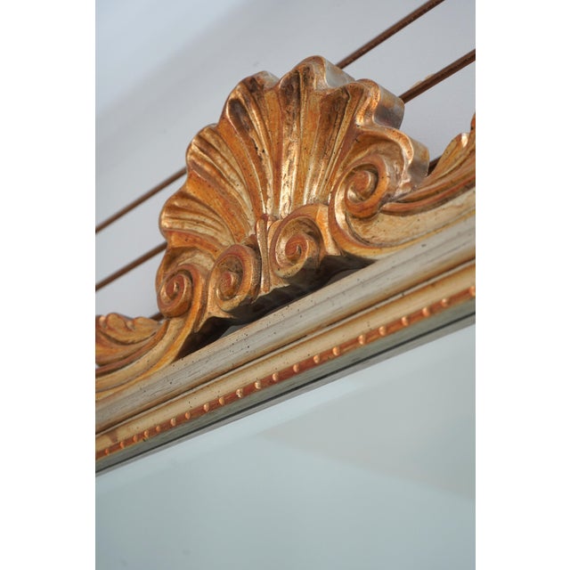 1970s Carolina Mirror Company Silver & Gold Finish Mirror For Sale - Image 5 of 9