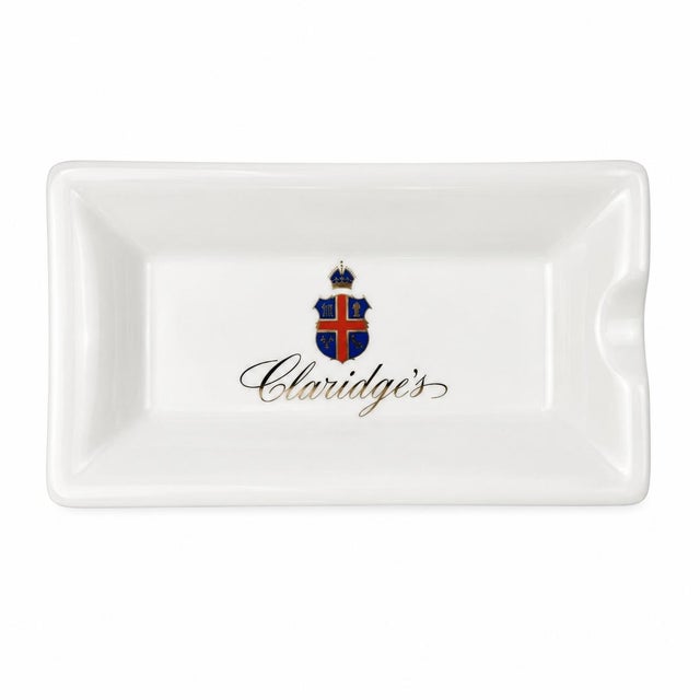 Vintage Claridge's Hotel London Porcelain Ashtray For Sale
